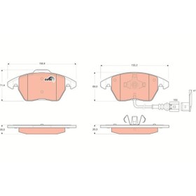 Resim ON FREN BALATASI GOLF5-GOLF6-JETTA-CADDY-PASSAT-LE-GDB1550 