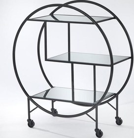 Resim Judit Siyah Metal Servis Arabası 