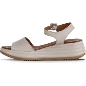 Resim Bueno Shoes Gri Deri Kadın Dolgu Topuklu Sandalet 01WY5700 01WY5700 