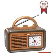 Resim Torima D60 Kahverengi Nostalji Radyo Kablosuz Bluetooth Hoparlör 