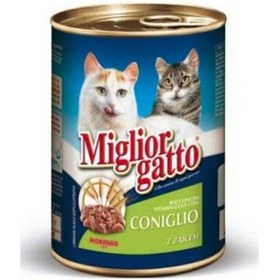 Resim Miglior Gatto Tavşan Etli Konserve Yetişkin Kedi Maması 405 G 