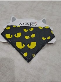 Resim Majo Kedi Ufak Irk Köpek Fular Tasma Siyah 