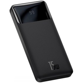 Resim Baseus Bipow 15w Hızlı Şarj 10000 Mah Led Göstergeli Powerbank Siyah Siyah 
