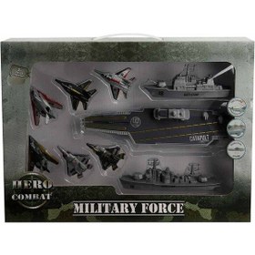 Resim Oyuncak Askeri Uçak Gemisi Seti Fırlatma Mekanizmalı Oyuncak 