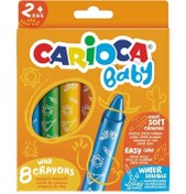 Resim Nessiworld Carioca Jumbo Bebek Elleri Kirletmeyen Pastel Boya Kalemi 8'Li 