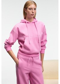 Resim Grimelange SELENE Kadın Kapüşonlu Kangru Cepli Regular Fit Pembe Sweatshirt 