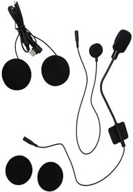 Resim BT-68 TYPE C Girişli intercom Kulaklık Seti Çift Mikrofonlu Motosiklet Kask İntercom Yedek Kulaklığı 