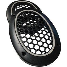 Resim PRS OVAL BEYAZ NEON LEDLİ HOPARLÖR KAPAĞI 2 ADET 