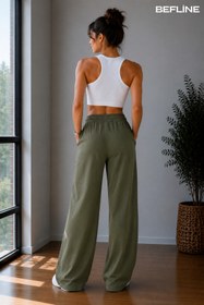 Resim LAVİNİM Kadın Keten Oversize LooseFit Rahat Pantolon 