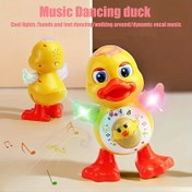 Resim Parlayan Işıklar, Müzik ve Sevimli Karikatür Tasarımlı Etkileşimli Elektrikli Dans Eden Ördek Oyuncak - Gençler İçin Mükemmel, Pil ile Çalışır (Piller Dahil Değildir) - İdeal Noel, Cadılar Bayramı ve Tatil Hediyesi 