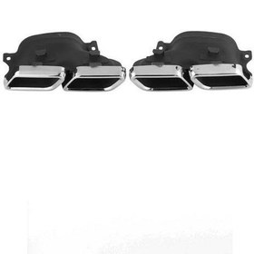 Resim Mercedes C63s Egzoz Ucu Takımı (Gri) W205 2014 Sonrası Uyumlu 
