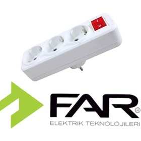 Resim FAR 50 Adet 3lü Anahtarlı Golyat Fiş Priz F84 