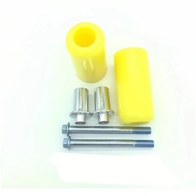 Resim Chuangyinshop 2 Adet Universal Motorcycle 8mm Frame Slider Anti Crash Koruma Cafe Racer Bobber Yellow 