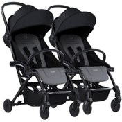Resim Bumprider Connect Ikiz Bebek Arabası / Black - Grey Melange Black - Grey Melange 