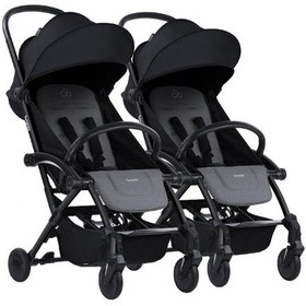 Resim Bumprider Connect Ikiz Bebek Arabası / Black - Grey Melange Black - Grey Melange 