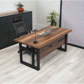 Resim L'occi Concept March A 180cm*90cm Ofis Çalışma Masası Metal Ayaklı Barok 