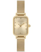 Resim Dice Kayek Dk.1.ag1341.04 Hasır Kordon Dikdörtgen Kasa Minimal Taşlı Tasarım Altın Renk Kadın Kol Sa 