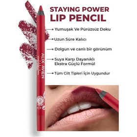 Resim Alix Avien Suya Dayanıklı Uzun Süre Kalıcı Yumuşak Dudak Kalemi Staying Power Lip Pencil 57 Raspberry 