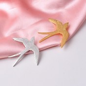 Resim Moda Cool Titanyum Çelik Hayvan Küçük Kırlangıç Broş Erkekler ve Kadınlar için Çok Yönlü Titanyum Çelik Metal Sevimli Pin Ceket Dekorasyonu, Hediye için İdeal Seçim 