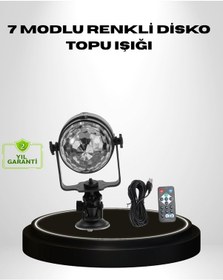 Resim Ritme Duyarlı Led Disko Topu Renkli Işık Gösterili Parti Lambası Çok Renkli 