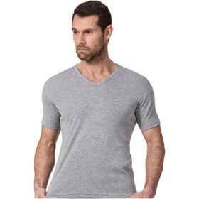 Resim Namaldı Erkek Ribana V Yaka Yarım Kollu Atlet 3'Lü Paket - 131 