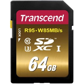 Resim Transcend 64Gb Sdxc Uhsı U3X 95/85Mb/S 