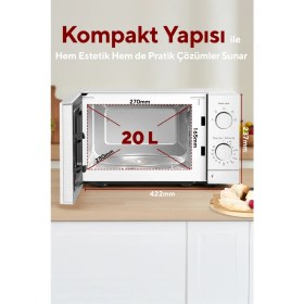 Resim Kumtel Beyaz Mikrodalga Fırın Hm-14 