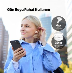 Resim Ttec Bluetooth Kulaklık Beyaz Tws Airbeat Switch Kablosuz Kulaklık Enc Silikonlu Silikonsuz Kullan 