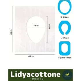 Resim Klozet Kapak Örtüsü Pratik Kullanımlı Hijyenik Klozet Kapağı Poşeti Avm Halka Açık Tuvalet 50 Adet 