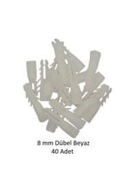 Resim Dübel, 8 Mm Beyaz Dübel, 40 Adet 