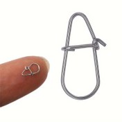 Resim 50pcs/pack Stainless Steel Lure Gourd Pins, Fishing Connector Buckle, Fishing Accessories 