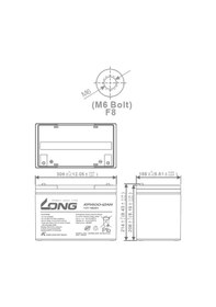 Resim Long KPH-100 12 AN 12 V 100 AH Bakımsız Kuru Akü 