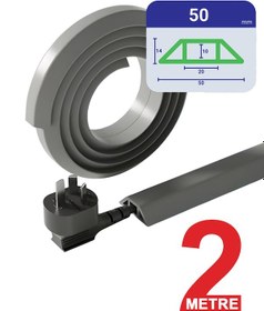 Resim Greentech Esnek Kablo Kanalı Gri / Gt-kk07 