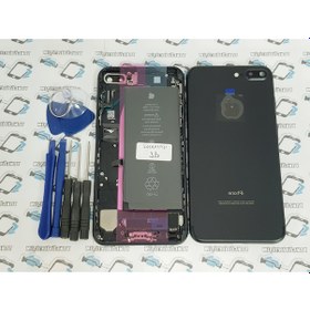 Resim İphone 7 Plus Full Dolu Kasa + Batarya +Tamir Seti Siyah 