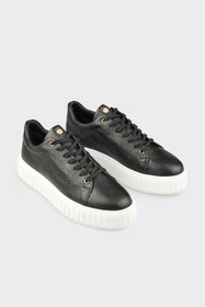 Resim Elle Shoes Siyah Deri Erkek Spor Ayakkabı 