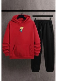 Resim Uyguntarz Unisex Cedric Üzümlü Kekim Eşofman Takımı Kırmızı 