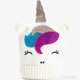 Resim Kız Çocuk Unicorn İşlemeli Bere 