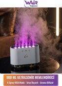 Resim Wair Teknoloji 900 ML Ultrasonik Hava Nemlendirici Buhar Makinesi Ve Aroma Difüzörü 6 Spray RGB Modlu Sese Duyarlı 