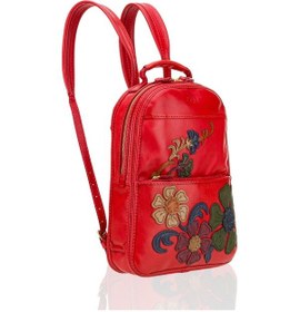 Resim Gön Kırmızı Soft Deri Kadın Sırt Çantası 01 166 Muşo 001 