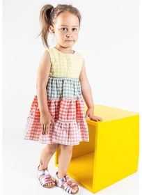 Resim Baby&Kids Pötikare Desenli Renkli Yazlık Kız Bebek/Çocuk Elbise 