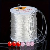 Resim 100.0 metre, Kendin Yap Boncuk İpleri, Güçlü Esnek Takı Yapım İpi, Plastik Malzeme, Esnek Uygun Tip, Kolyeler, Bileklikler ve Aksesuarlar için, Premium Kalite, Dayanıklı, Kolay Kullanılan Takı Dikiş İpi 