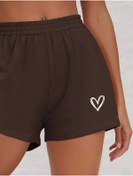 Resim DAXİS Sportwear Company Kalp Baskılı Kısa Kadın Şort 