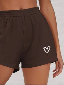 Resim DAXİS Sportwear Company Kalp Baskılı Kısa Kadın Şort 