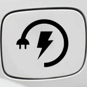 Resim Elektrikli Araç Araba Depo Kapağı Yapıştırması Priz Etiketi Uyarısı 13CM.JPEG 