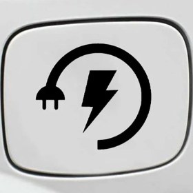 Resim Elektrikli Araç Araba Depo Kapağı Yapıştırması Priz Etiketi Uyarısı 13CM.JPEG 