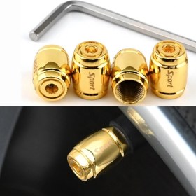 Resim Xiyu Shop A Tipi- Altın Tarzı Ar Tekerlek Lastik Valf Kapakları Lastik Jant Kök Kapakları Airdust Otomobiller Için Su Geçirmez Motosikletler Kamyonlar Bisikletler Oto Şekillendirme (Yurt Dışından) 