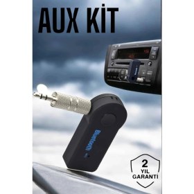 Resim Derin Stok Tüm Araçlara Uyumlu Aux Car Bluetooth Kablosuz Araç Bağlantı Kiti 