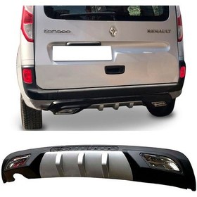 Resim Renault Kangoo Difüzör Difizör Gri + Kare Egzoz Görünüm C Tip 