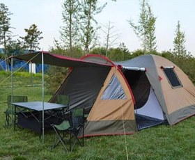 Resim Captain Kamp Çadırı 7309 4 Mevsim İki Bölmeli Tenteli Kolay Kurulan 2-3 Kişilik 410X210X160cm 