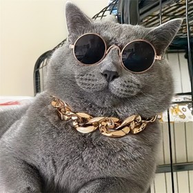 Resim Küçük ve Orta Boy Köpekler İçin Pet Altın Zincir Moda Gözlük Aksesuarları, Köpekler İçin Kolye, Pet Takıları, Kedi Teddy Basset Foodle Köpek Moda Gözlükleri, Pet Moda Gözlükleri, Trendy Cool Aksesuar Gözlükler, Tek Gözlük ve Kolye Birlikte Satılır, Moda Gözlüklerin Rastgele Renkleri 